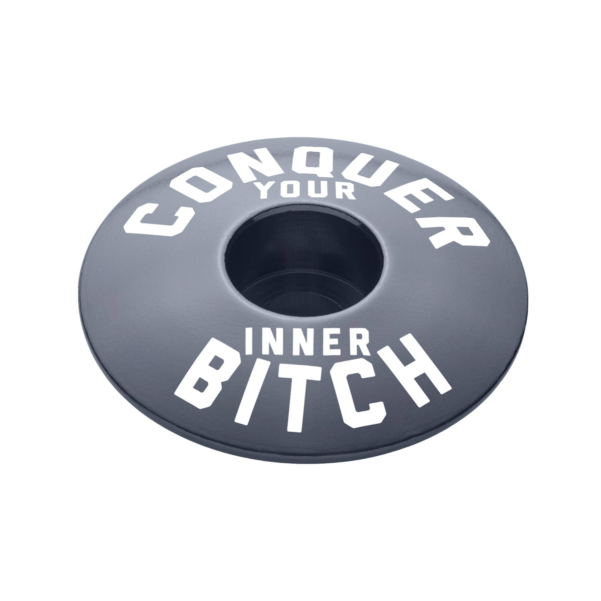 Conquer Your Inner Bitch Custom Bicycle Headset Cap