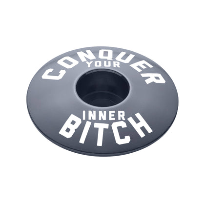 Conquer Your Inner Bitch Custom Bicycle Headset Cap