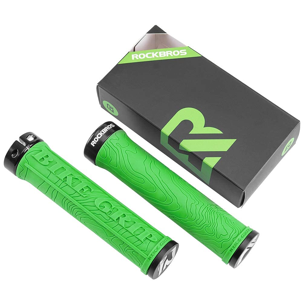 ROCKBROS Bike Handlebar Grips Double Lock-on MTB Bicycle Handle Bar Grips