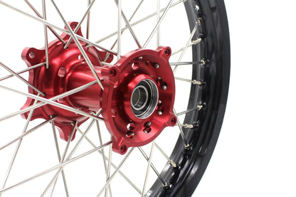 KKE 21 & 18 Enduro Wheels Rims for Husqvarna TE TC FE FC SMR TXC  2000-2013 Red Hubs