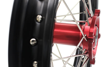 KKE 21 & 18 Enduro Wheels Rims for Husqvarna TE TC FE FC SMR TXC  2000-2013 Red Hubs