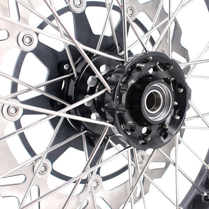 KKE 17 Inch Supermoto Rims for Honda CRF250R 04-13 CRF450R 02-12 Black