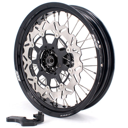 KKE 17 Inch Supermoto Rims for Honda CRF250R 04-13 CRF450R 02-12 Black