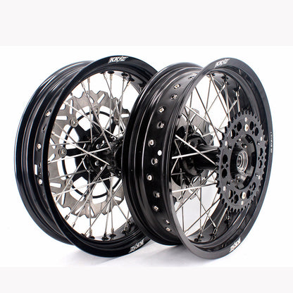 KKE 17 Inch Supermoto Rims for Honda CRF250R 04-13 CRF450R 02-12 Black