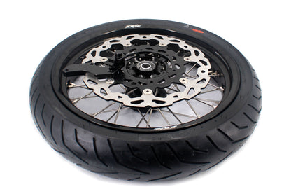 KKE CUSH DRIVE 3.5-4.25*17" Supermoto Wheels Kit For SUZUKI DRZ400 DRZ400E DRZ400S CST Tires
