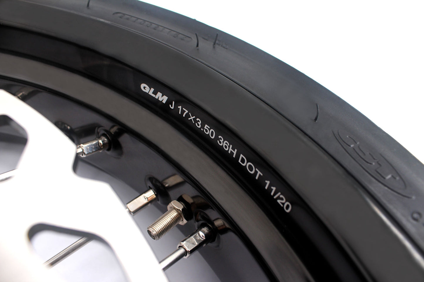 KKE CUSH DRIVE 3.5/4.25*17in. Supmermoto Wheels Kit For SUZUKI DRZ400SM 2005-2024 CST Tires