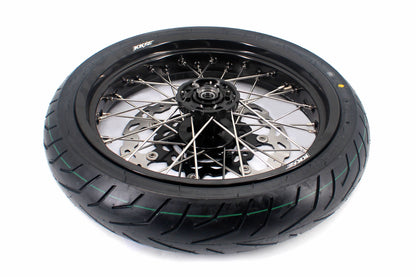 KKE CUSH DRIVE 3.5/4.25*17in. Supmermoto Wheels Kit For SUZUKI DRZ400SM 2005-2024 CST Tires