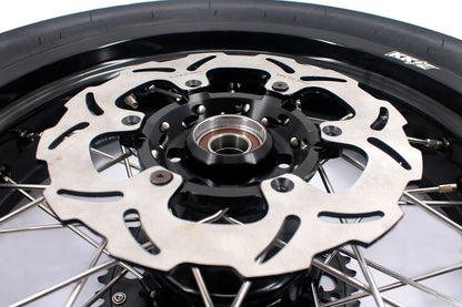 KKE CUSH DRIVE 3.5/4.25*17in. Supmermoto Wheels Kit For SUZUKI DRZ400SM 2005-2024 CST Tires