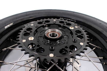 KKE CUSH DRIVE 3.5-4.25*17" Supermoto Wheels Kit For SUZUKI DRZ400 DRZ400E DRZ400S CST Tires