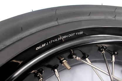 KKE CUSH DRIVE 3.5/4.25*17in. Supmermoto Wheels Kit For SUZUKI DRZ400SM 2005-2024 CST Tires