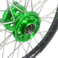 KKE 1.6*21 & 2.15*19 Wheels Rims Fit Kawasaki KX450 2019-2024 KX450X 2021-2024 Green Nipples