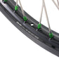 KKE 1.6*21 & 2.15*19 Wheels Rims Fit Kawasaki KX450 2019-2024 KX450X 2021-2024 Green Nipples