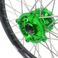 KKE 1.6*21 & 2.15*19 Wheels Rims Fit Kawasaki KX450 2019-2024 KX450X 2021-2024 Green Nipples