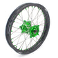 KKE 1.6*21 & 2.15*19 Wheels Rims Fit Kawasaki KX450 2019-2024 KX450X 2021-2024 Green Nipples