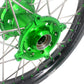 KKE 1.6*21 & 2.15*19 Wheels Rims Fit Kawasaki KX450 2019-2024 KX450X 2021-2024 Green Nipples