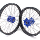 KKE 1.6*21 & 2.15*19 Wheels Rims Fit Kawasaki KX450 2019-2023 KX450X 2021-2023 Blue Hubs