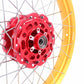 VMX 21/18 Tubeless Rims Fit Honda XL750 Transalp 2023-2024 Red Hub & Gold Rim