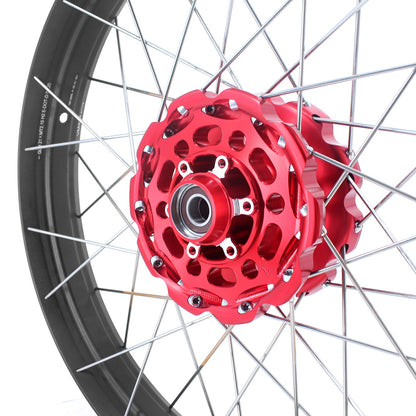 VMX-Racing Red Hub & Black Rim Tubeless Wheels Fit For HONDA Africa Twin CRF1000L 2016-2020 21in. & 18in.
