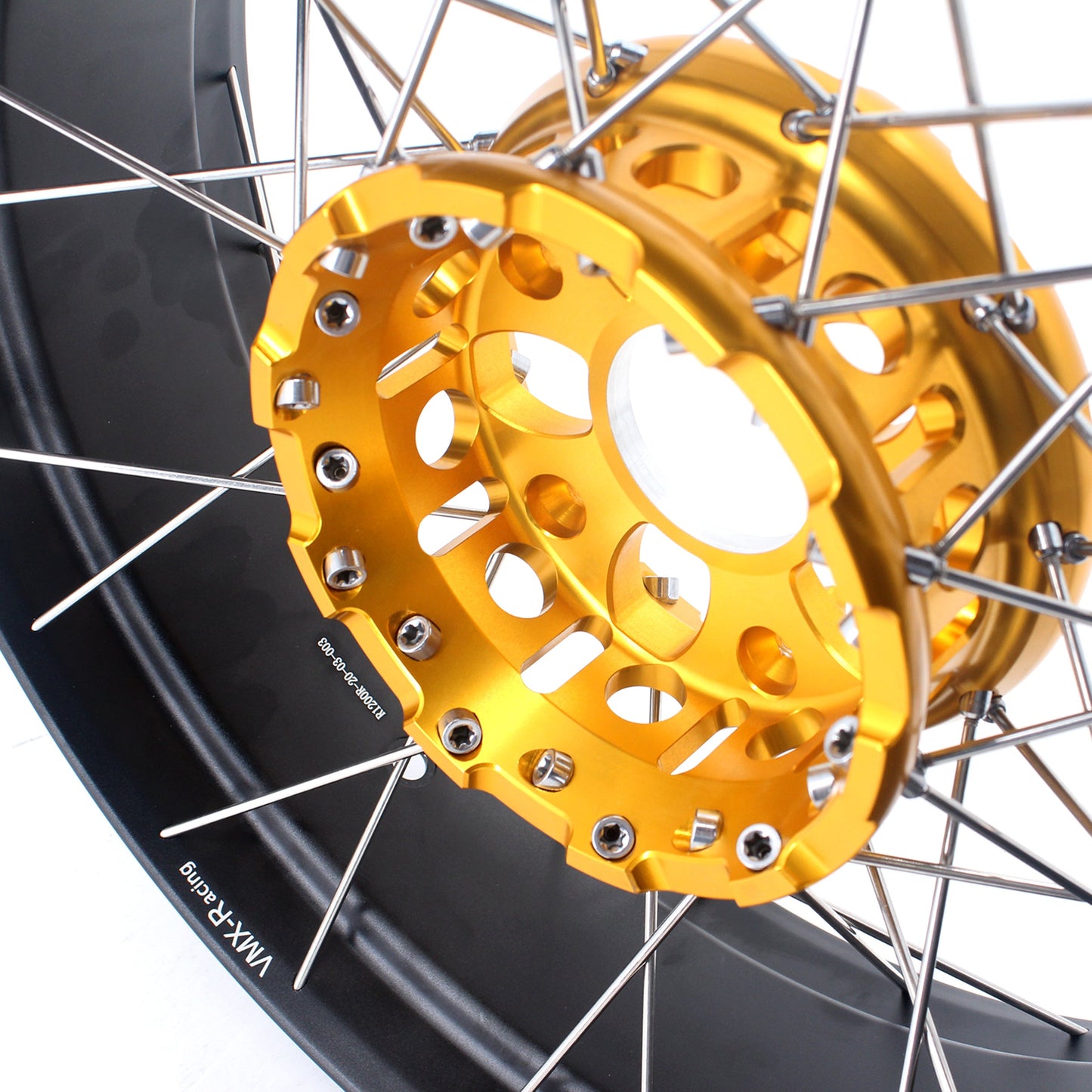 VMX 19" 17" Tubeless Wheels For BMW R1200GS R1200GS Adventure 2013-2020 Gold Hub&Black Rim