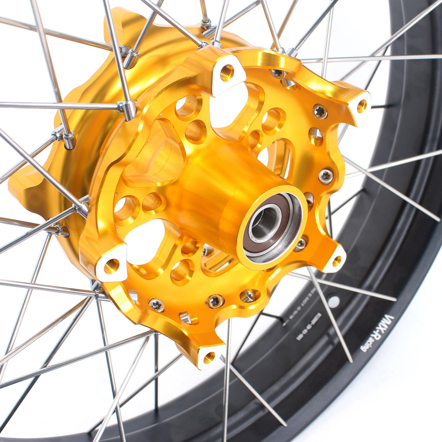 VMX 19" 17" Tubeless Wheels For BMW R1200GS R1200GS Adventure 2013-2020 Gold Hub&Black Rim