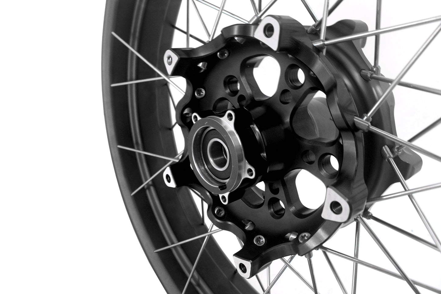 VMX 19" 17" Inch Tubeless Rims for BMW R1200GS R1200GS Adventure 2013-2020 Black Hub & Black Rim