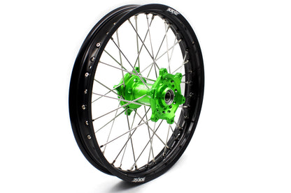 KKE 1.6*21 & 2.15*19 Wheels Rims Fit Kawasaki KX450 2019-2023 KX450X 2021-2023 Green Hubs