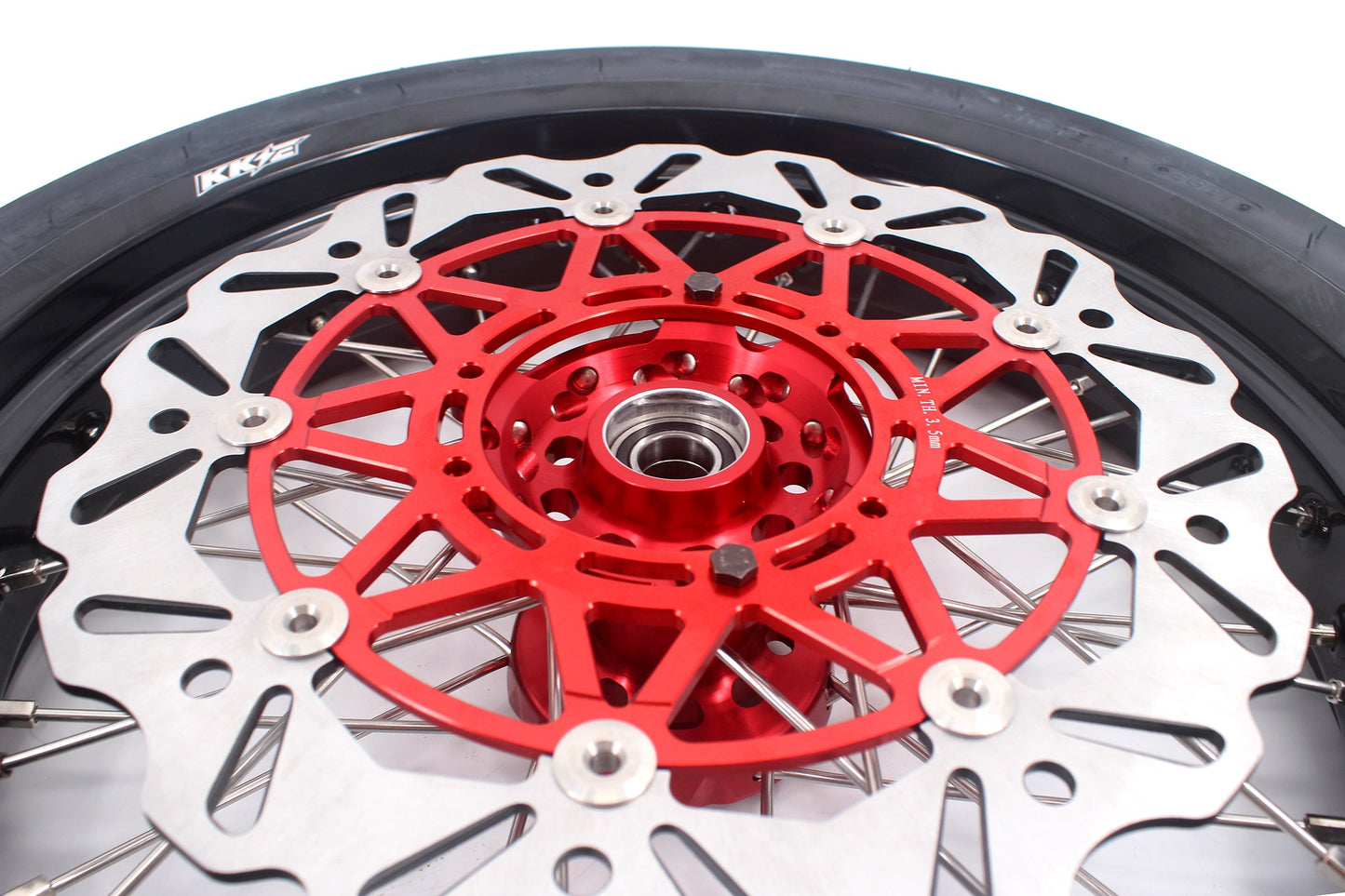 KKE 3.5/4.25*17inch Supermoto Wheels Tires For HONDA XR400R XR600R Discs