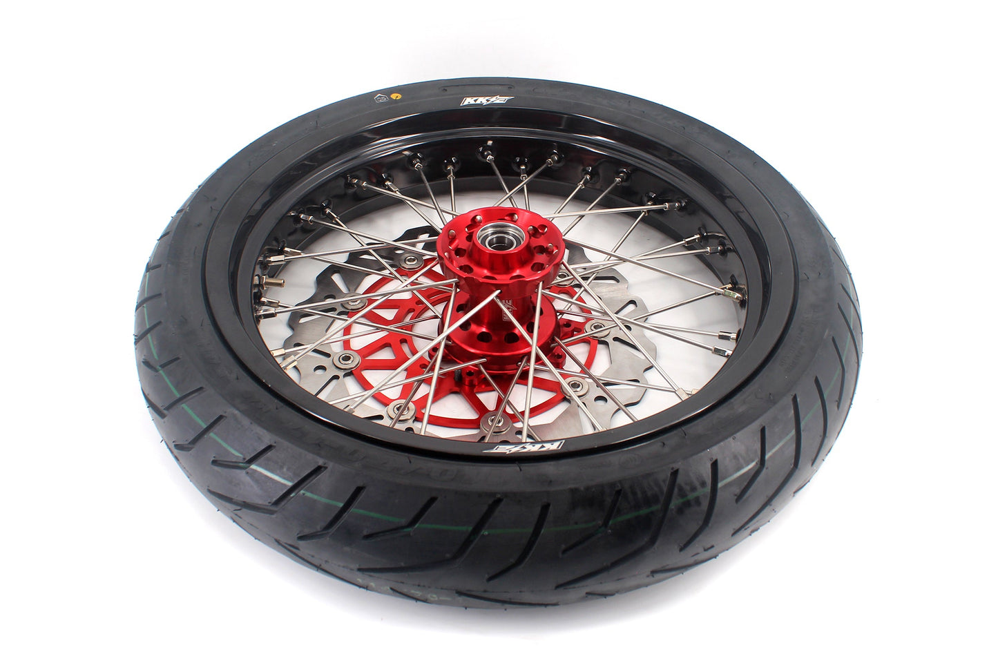 KKE 3.5/4.25*17inch Supermoto Wheels Tires For HONDA XR400R XR600R Discs
