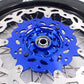 KKE 3.5/4.25*17inch Cush Drive Rims Tires For YAMAHA WR250F 2001-2019 WR450F 2003-2018 Blue Hub