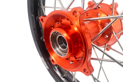 KKE 17"*1.4/14"*1.6 Kid's Big Wheels Rims Fit KTM SX 85 2021-2024 Orange Hub