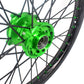 KKE 1.6*21 & 2.15*18 Wheels Rims Fit Kawasaki KX450 2019-2023 KX450X 2021-2023 Green Nipples & Black Spokes