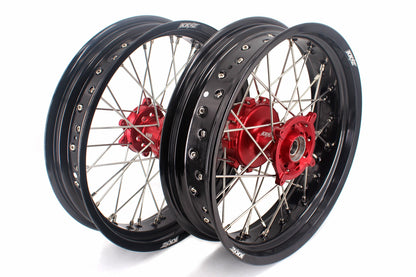 KKE 3.5 & 4.25 Cush Drive Supermoto Rims for HONDA CRF250R/450R 2002-2012 Red&Black