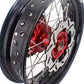 KKE 3.5 & 4.25 Cush Drive Supermoto Rims for HONDA CRF250R/450R 2002-2012 Red&Black With Disc&Sprocket
