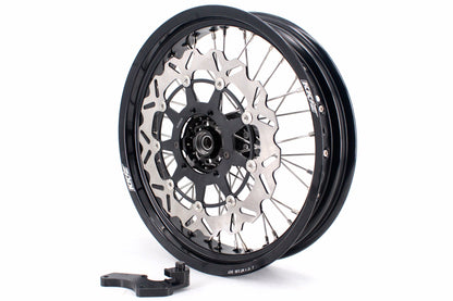 KKE 17 inch Supermoto Wheels Rims for HONDA XR650L 1993-2024 Black Hub Discs