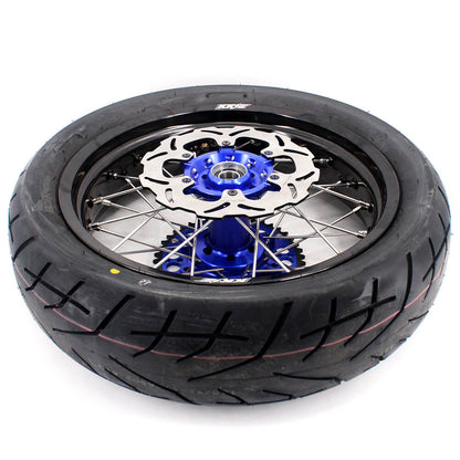 KKE 3.5/4.25*17inch Supermoto Spoked Wheels CST Tires For SUZUKI DRZ400 DRZ400E DRZ400S