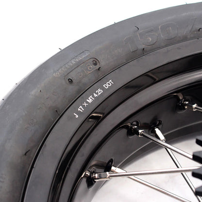 KKE 3.5/4.25*17" Supermoto Street Rims For SUZUKI DRZ400SM 2005-2024 CST Tires