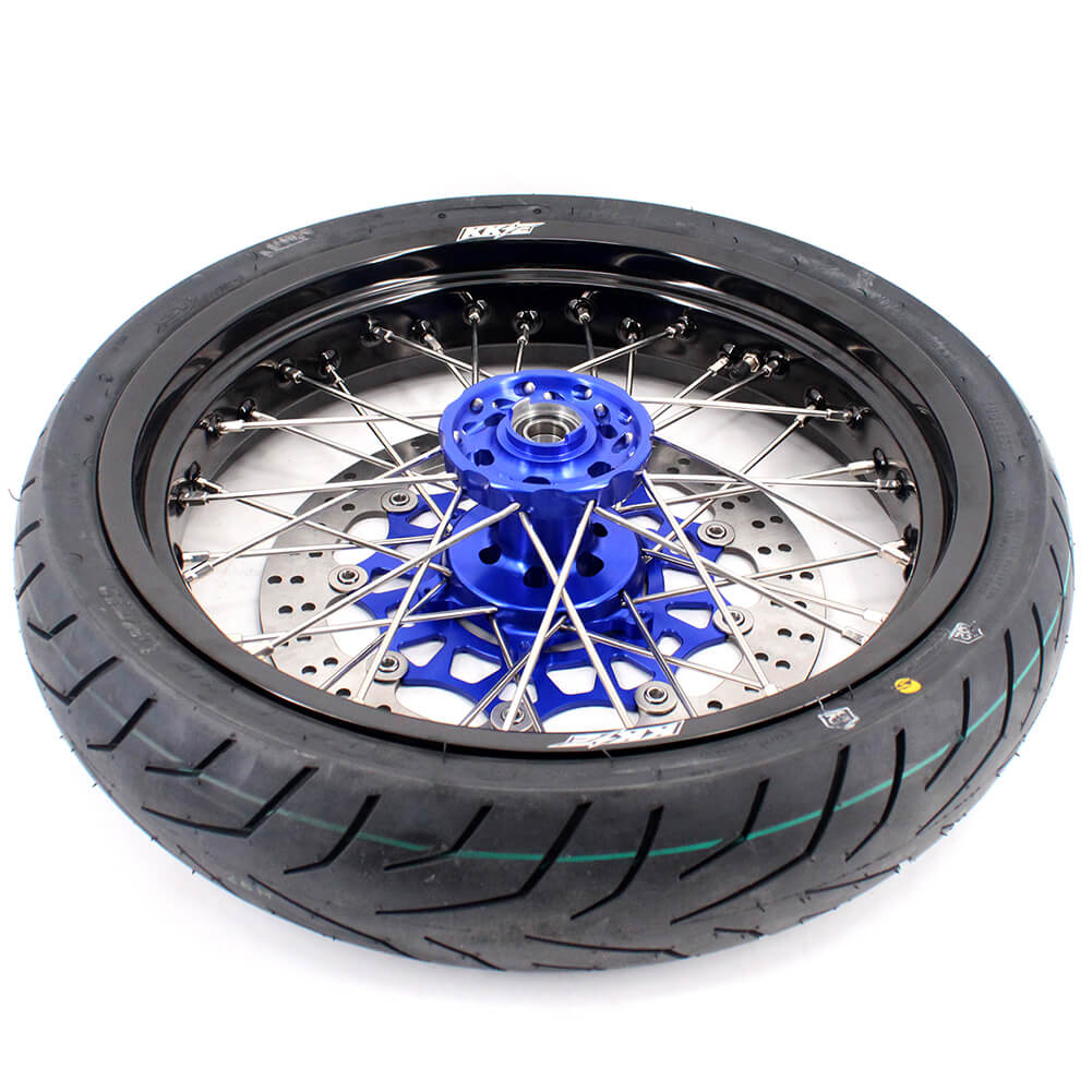 KKE 3.5/4.25*17inch Supermoto Spoked Wheels CST Tires For SUZUKI DRZ400 DRZ400E DRZ400S