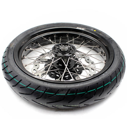 KKE 3.5/4.25*17in. Supmermoto Wheels Set For SUZUKI DRZ400SM 2005-2024 CST Tires