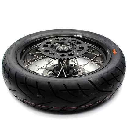 KKE 3.5/4.25*17in. Supmermoto Wheels Set For SUZUKI DRZ400SM 2005-2024 CST Tires