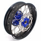 KKE 17 Inch Cush Drive Supermoto Wheels Fit Yamaha WR250F 2001-2018 WR450F 2003-2018 Blue