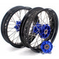 KKE 17 Inch Cush Drive Supermoto Wheels Fit Yamaha WR250F 2001-2018 WR450F 2003-2018 Blue