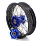 KKE 17 Inch Cush Drive Supermoto Wheels Fit Yamaha WR250F 2001-2018 WR450F 2003-2018 Blue