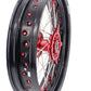 KKE 3.5 & 4.25 Supermoto Wheels Fit Husqvarna TE TC FE FC SMR 2000-2013 Red