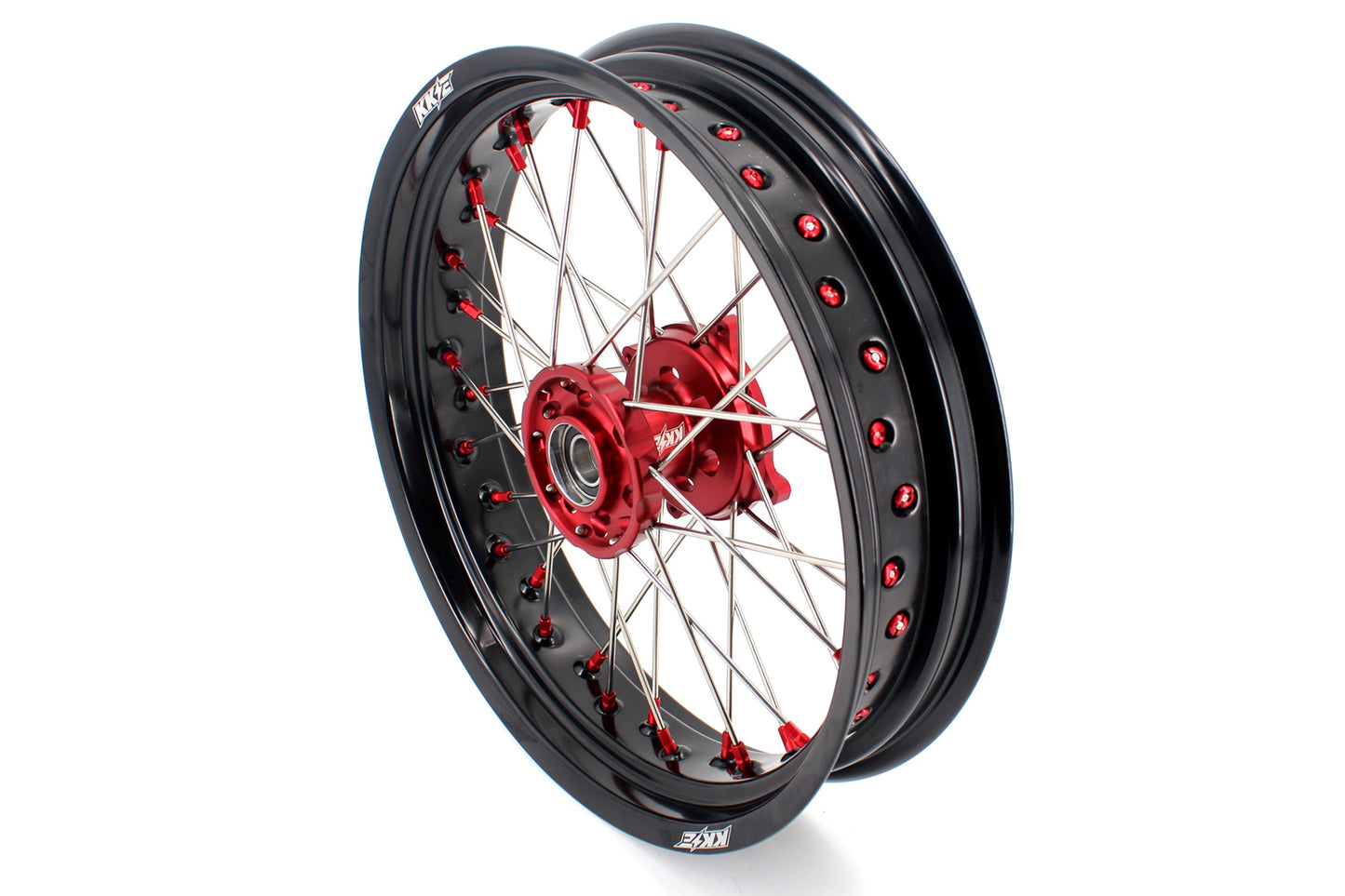 KKE 3.5 & 4.25 Supermoto Wheels Fit Husqvarna TE TC FE FC SMR 2000-2013 Red