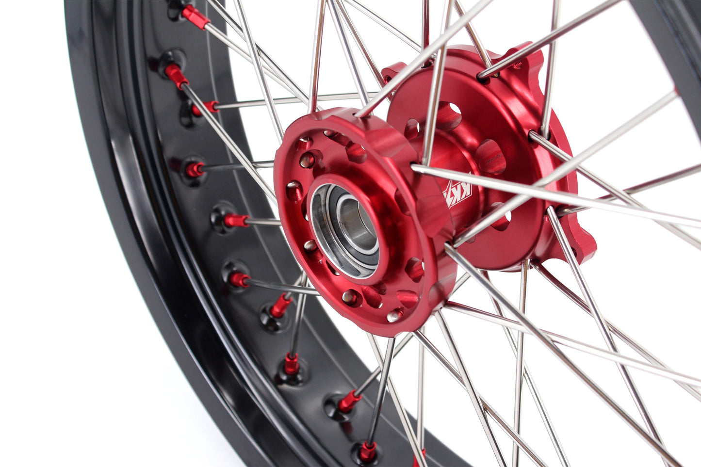 KKE 3.5 & 4.25 Supermoto Wheels Fit Husqvarna TE TC FE FC SMR 2000-2013 Red
