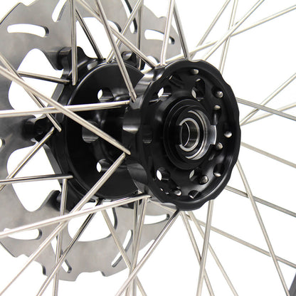 KKE 21/18 Enduro Dirtbike Wheel Rim For SUZUKI DRZ400 DRZ400S DRZ400E Black Hub & Rim