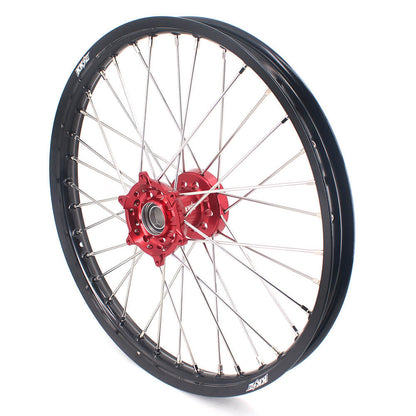 KKE 21/18 Spoked Enduro Wheels for GAS GAS Enduro Bikes 2004-2017 Red