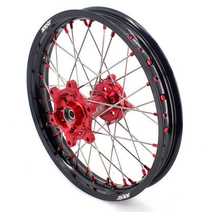 KKE 21" 18" OEM Size Motorcycle Alloy Wheels Rims Compatible with HONDA XR650L 1993-2025 Red Nipples