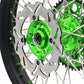 KKE 21 & 19 MX Wheels for Kawasaki KX250F 2019 and 2021 Green Nipple(2020 Excluded)