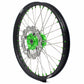 KKE 21 & 19 MX Wheels for Kawasaki KX250F 2019 and 2021 Green Nipple(2020 Excluded)